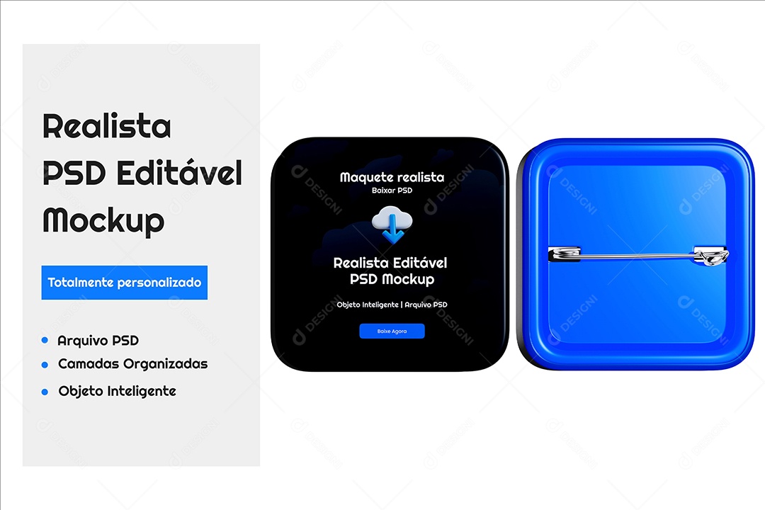 Mockup De Botão De Calça PSD Editável