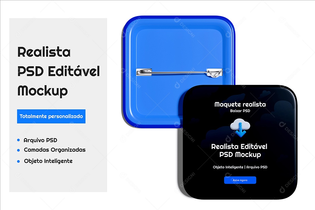 Mockup De Botão De Calça PSD Editável