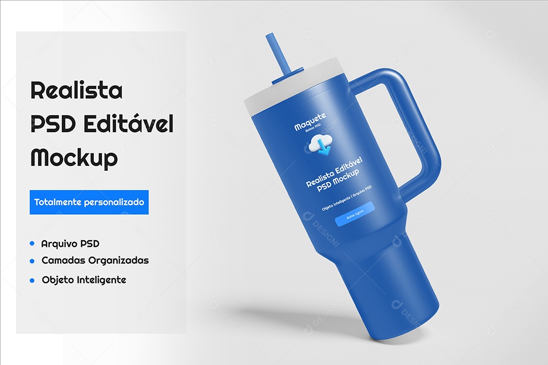 Mockup De Garrafa Termica  PSD Editável