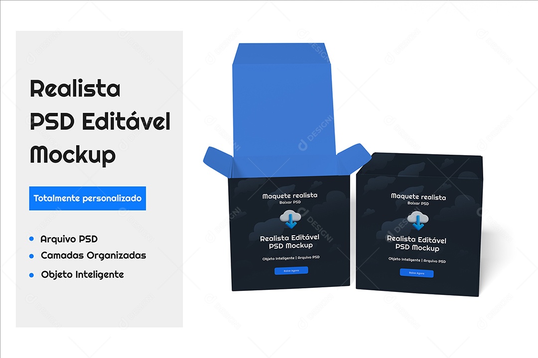 Mockup De Caixa PSD Editável