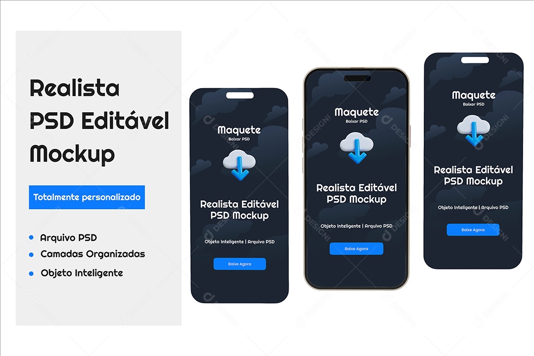 Mockup De Iphone Celular PSD Editável