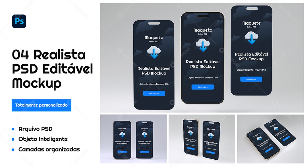 Mockup De Iphone Celular PSD Editável