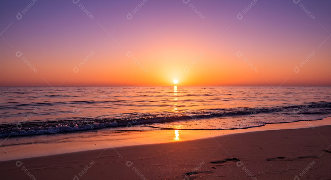 Lindo pôr do sol em uma linda beira praia MP4