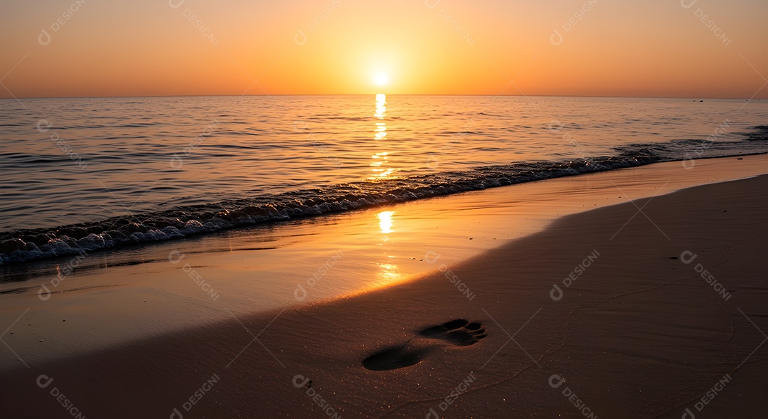 Lindo pôr do sol em uma linda beira praia MP4