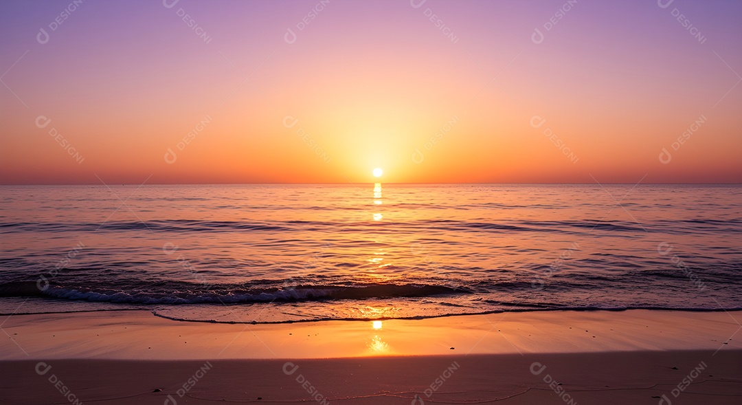 Lindo pôr do sol em uma linda beira praia MP4