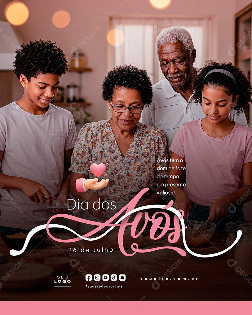 Feliz Dia dos Avós 26 de Julho Social Media PSD Editável