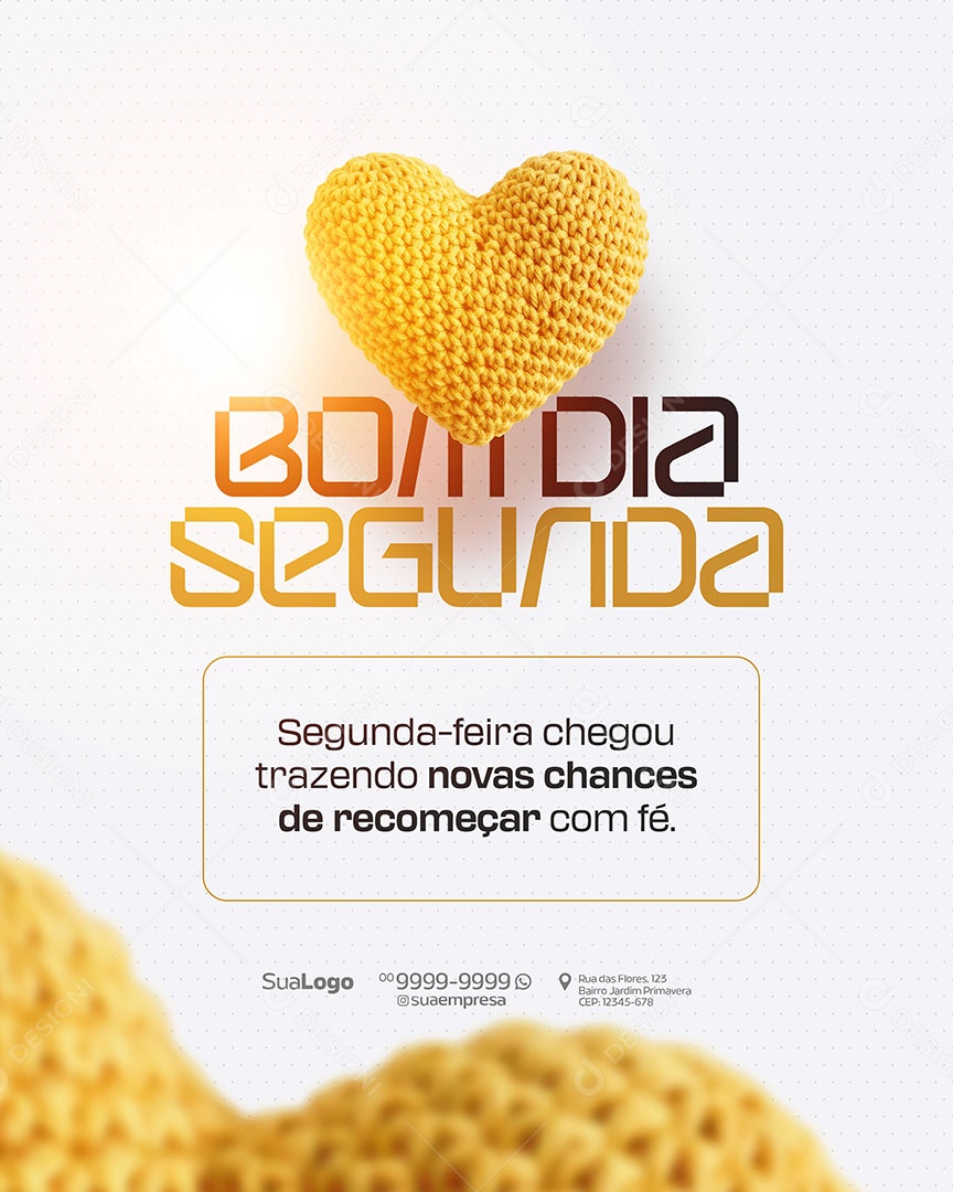 Bom Dia Segunda Social Media PSD Editável