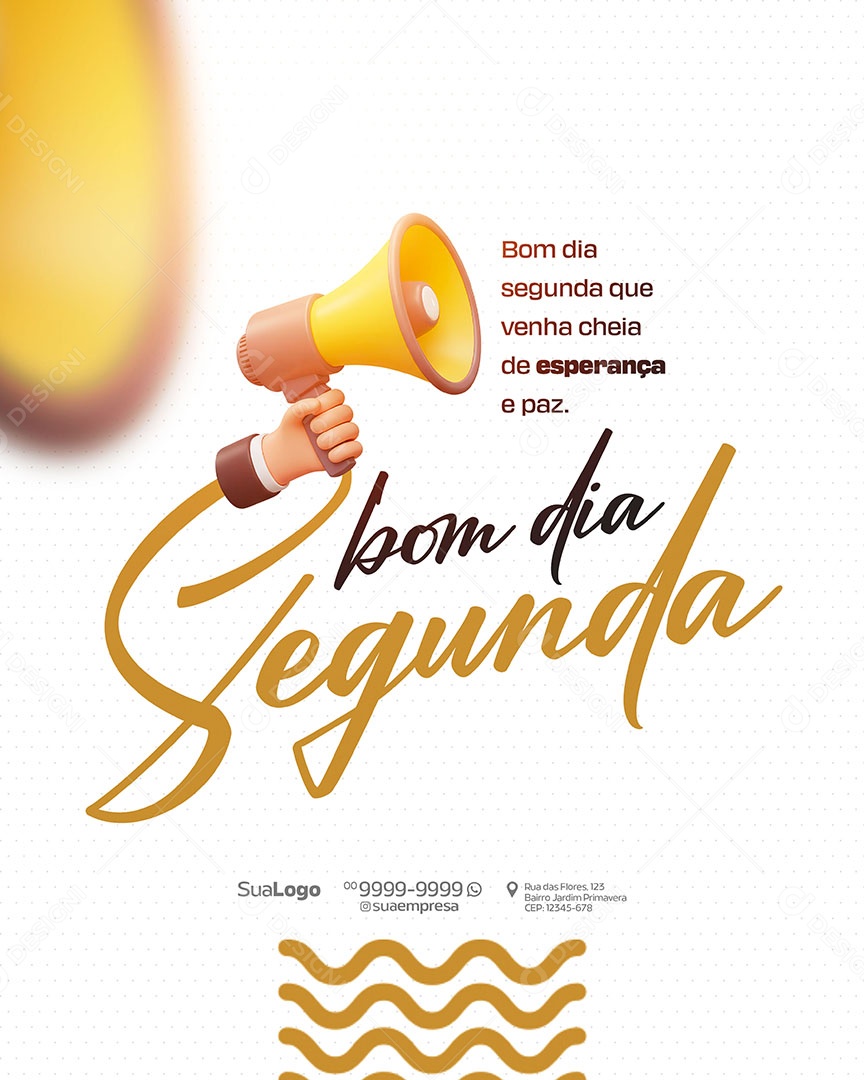 Bom Dia Segunda Social Media PSD Editável