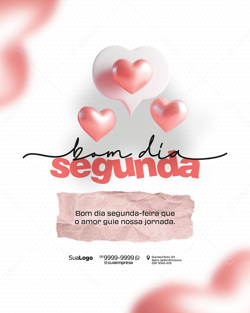 Bom Dia Segunda Social Media PSD Editável