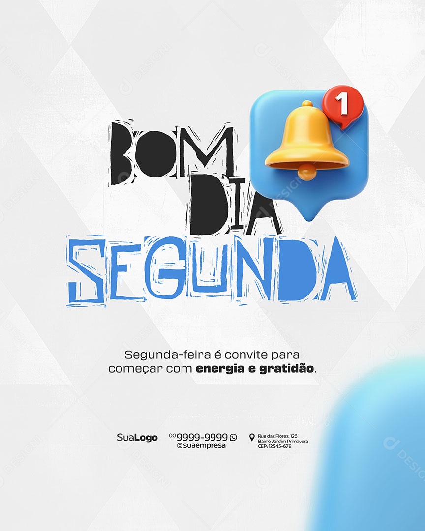 Bom Dia Segunda Social Media PSD Editável