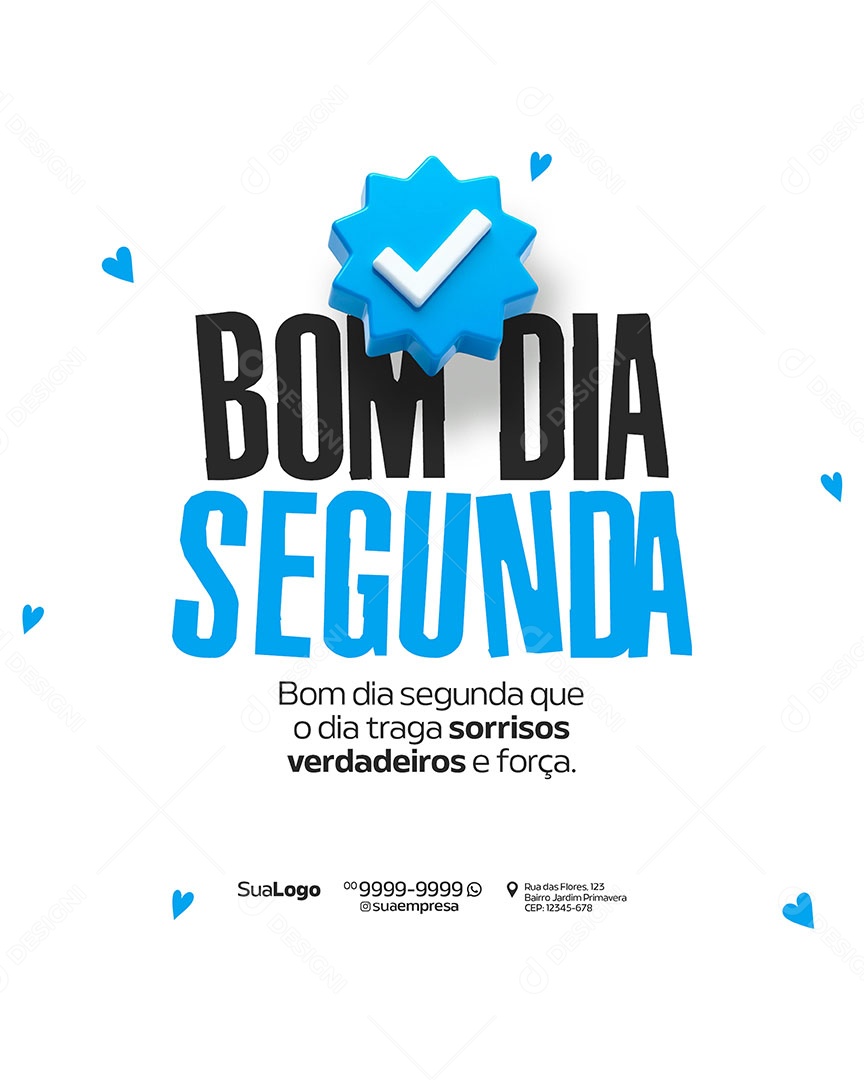 Bom Dia Segunda Social Media PSD Editável