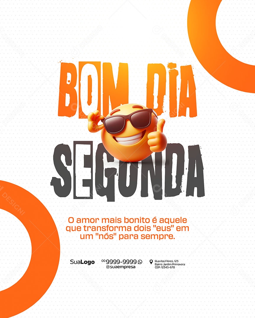 Bom Dia Segunda Social Media PSD Editável