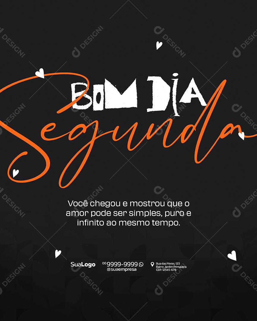 Bom Dia Segunda Social Media PSD Editável