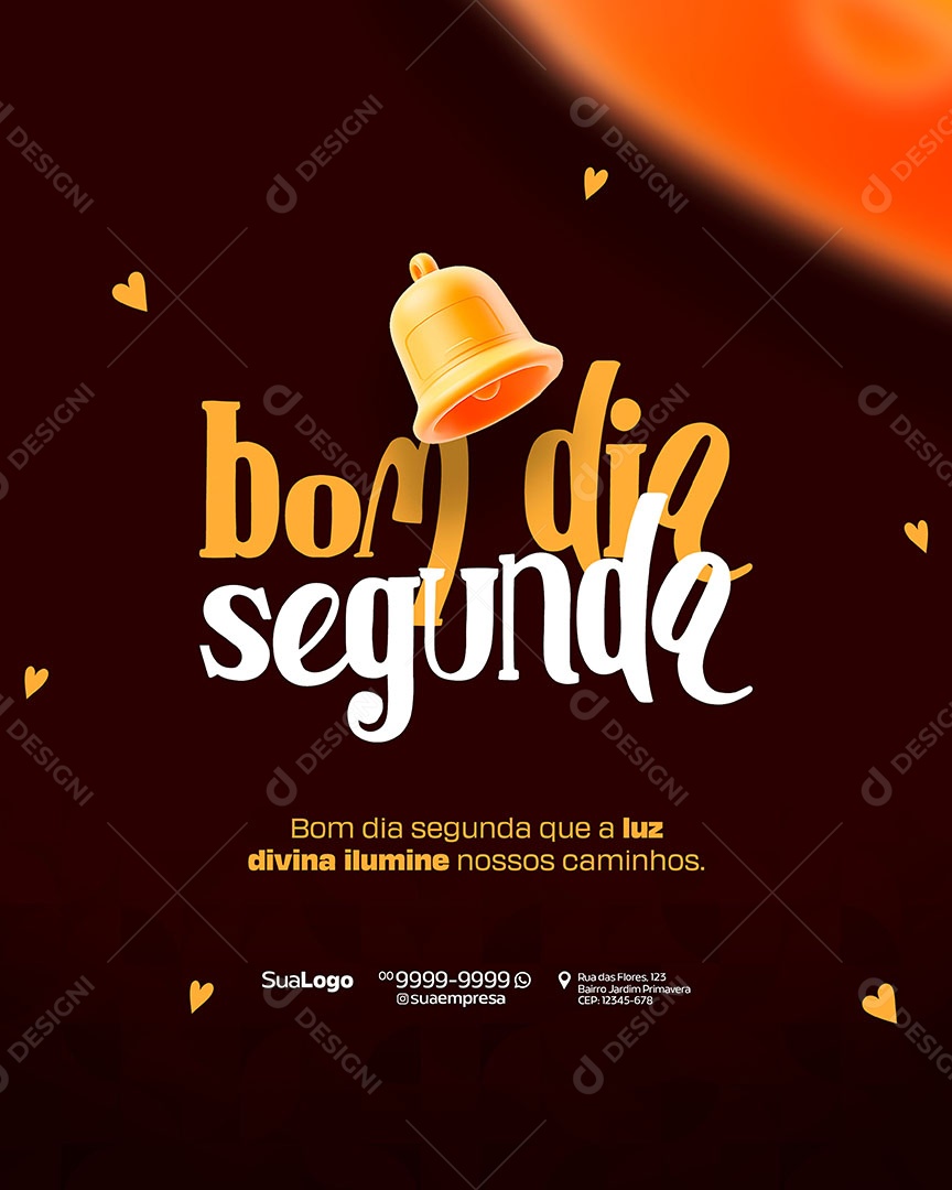 Bom Dia Segunda Social Media PSD Editável