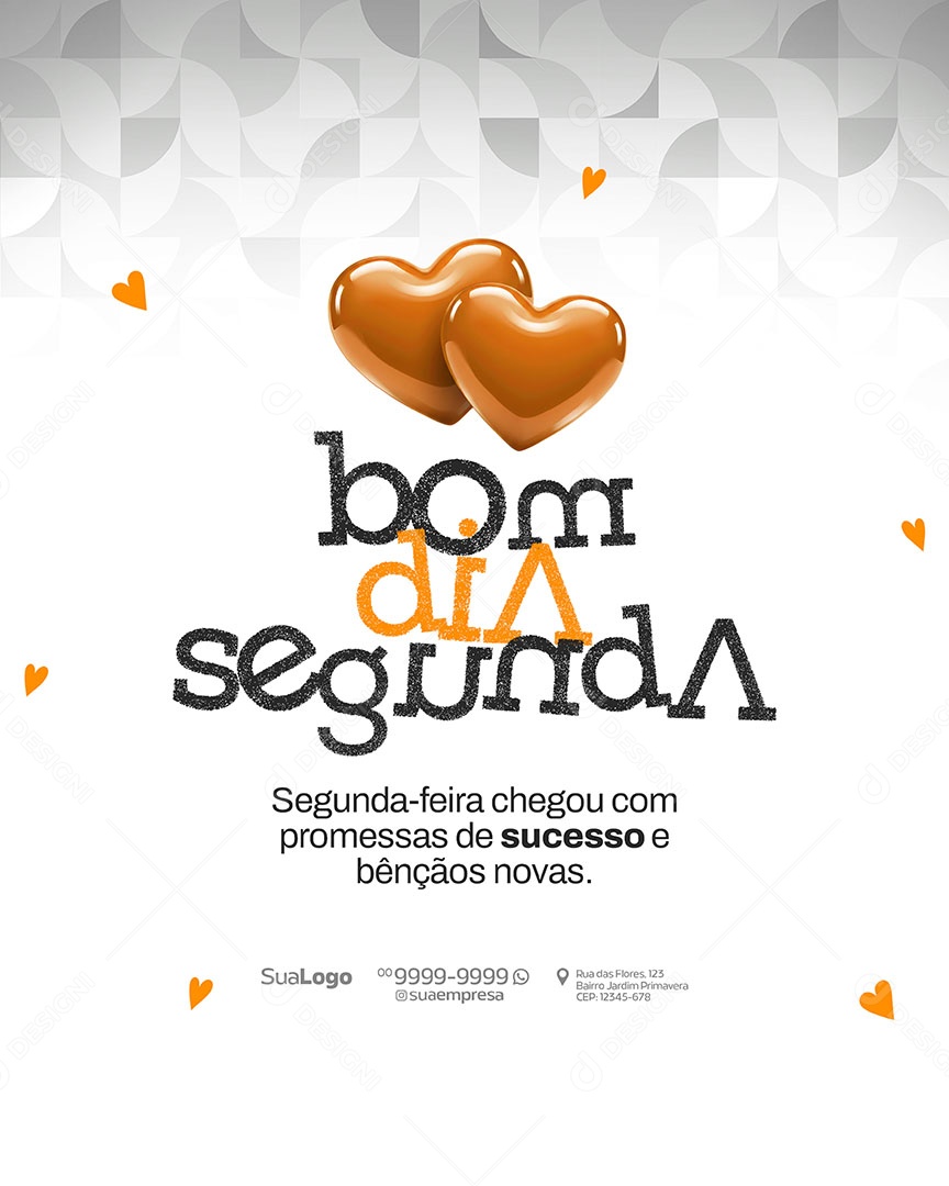Bom Dia Segunda Social Media PSD Editável
