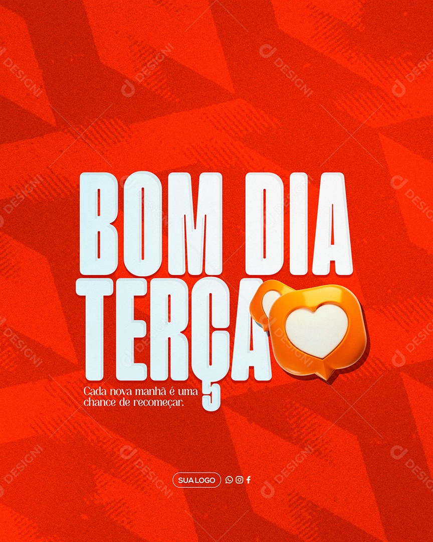 Bom Dia Terça Feira Social Media PSD Editável