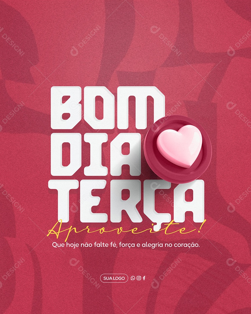 Bom Dia Terça Feira Social Media PSD Editável