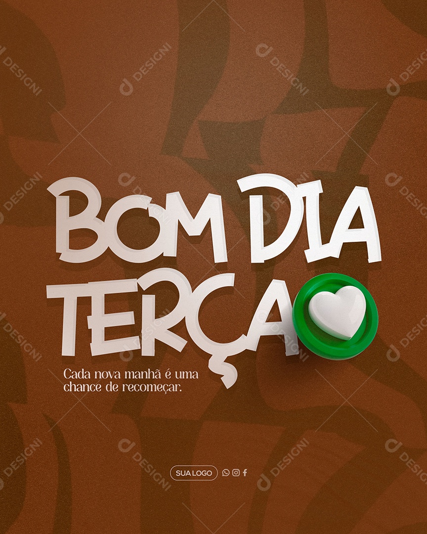 Bom Dia Terça Feira Social Media PSD Editável
