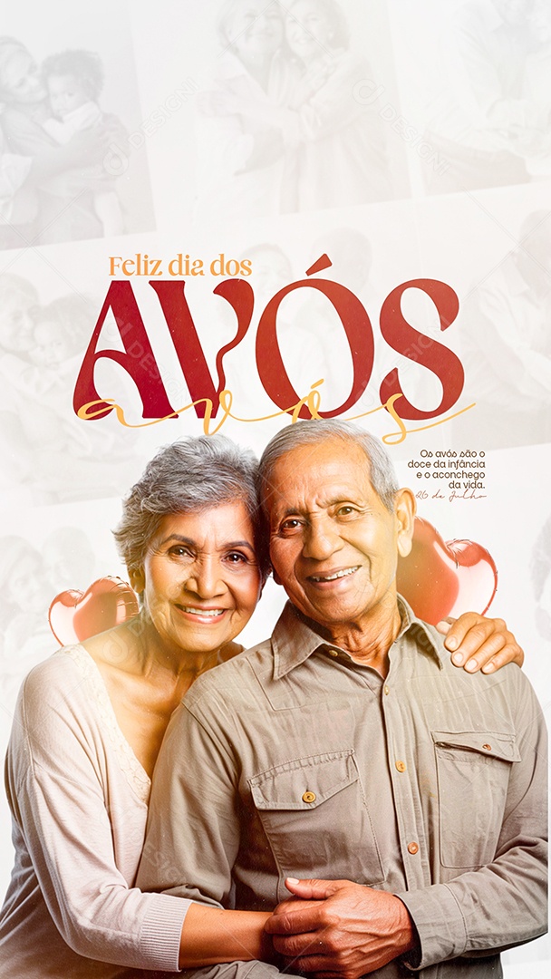 Story Dia dos Avós 26 de Julho Presente de Deus Social Media PSD Editável