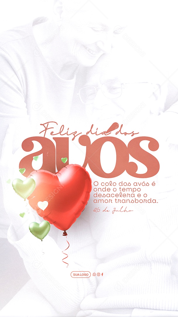 Story Dia dos Avós 26 de Julho Presente de Deus Social Media PSD Editável