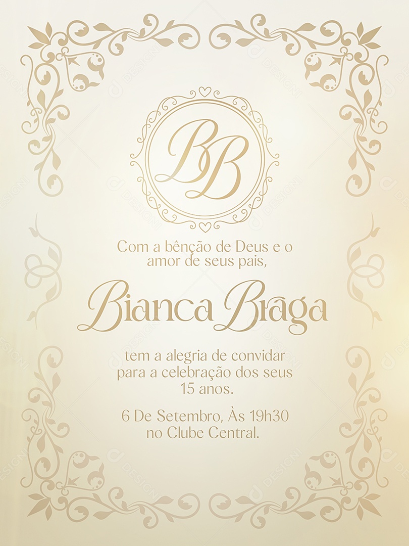 Convite de Casamento Social Media PSD Editável