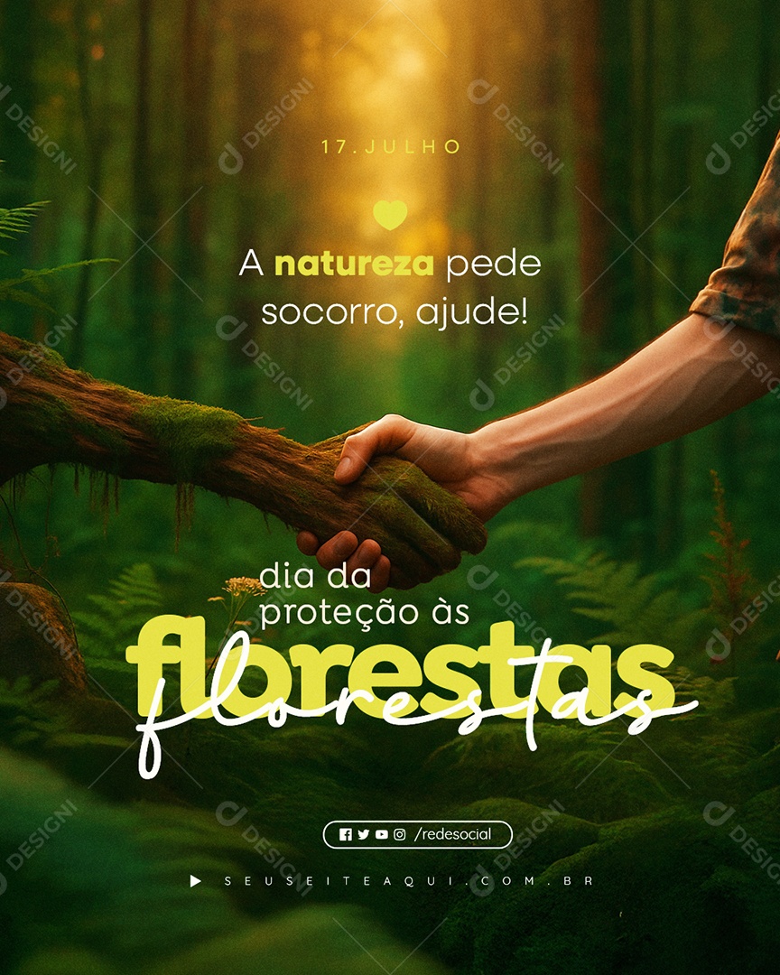 Dia da Proteção às Florestas 17 de Julho Social Media PSD Editável