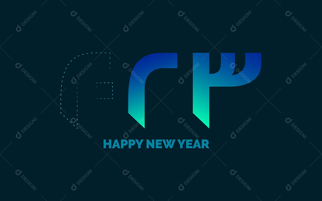 Logotipo 2023 Feliz Ano Novo Ilustração Vetor EPS