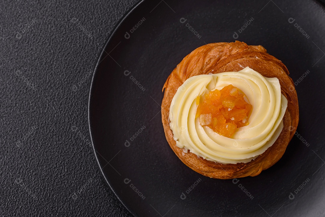 Imagem mostra um Wienerbrød, também conhecido como Danish pastry