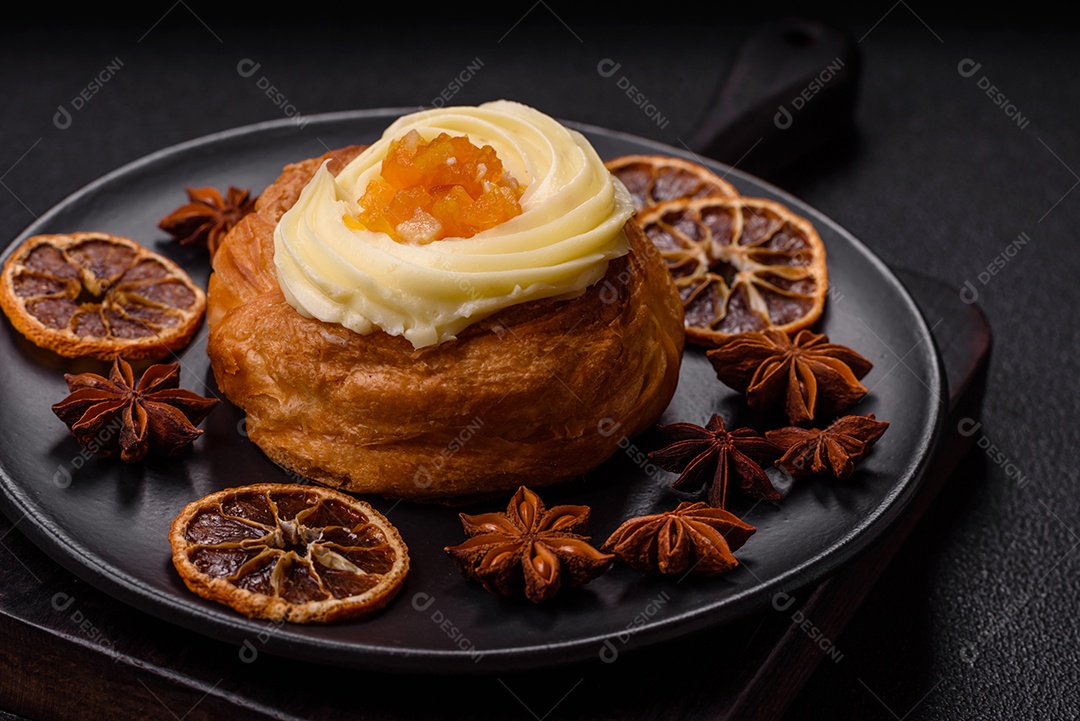 Imagem mostra um Wienerbrød, também conhecido como Danish pastry