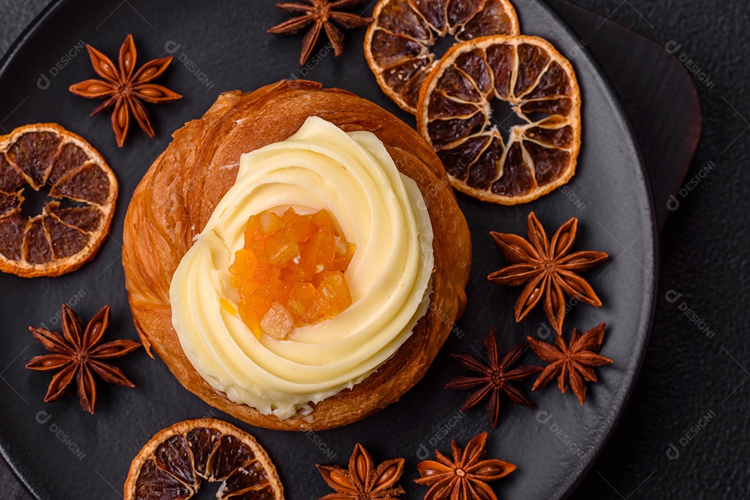 Imagem mostra um Wienerbrød, também conhecido como Danish pastry