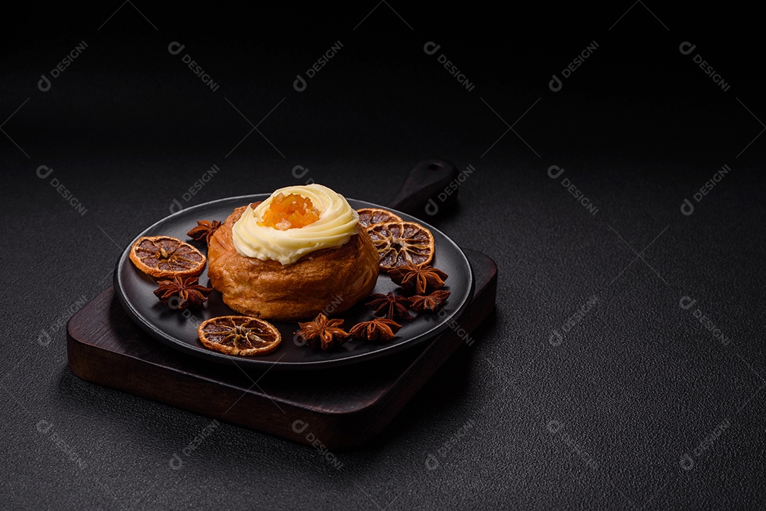 Imagem mostra um Wienerbrød, também conhecido como Danish pastry