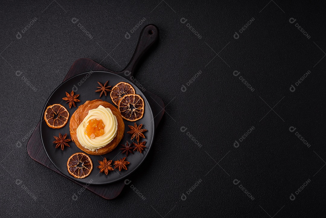 Imagem mostra um Wienerbrød, também conhecido como Danish pastry