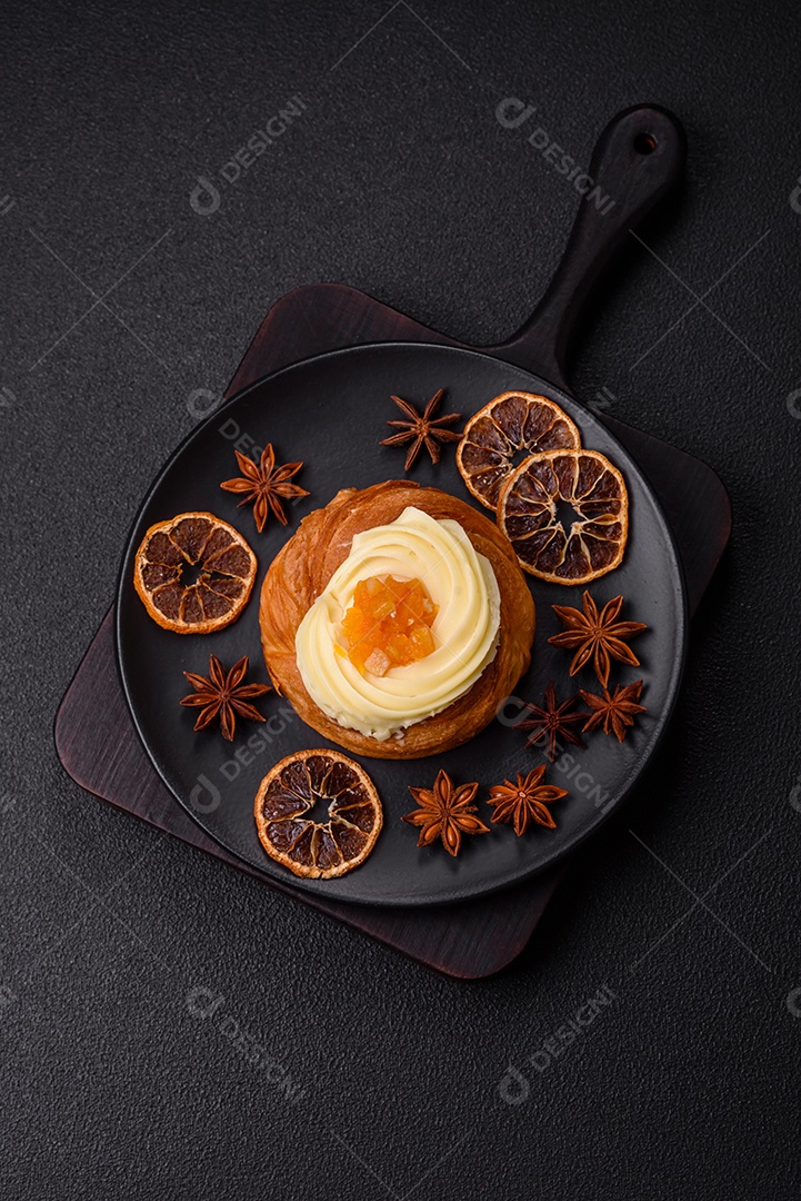 Imagem mostra um Wienerbrød, também conhecido como Danish pastry