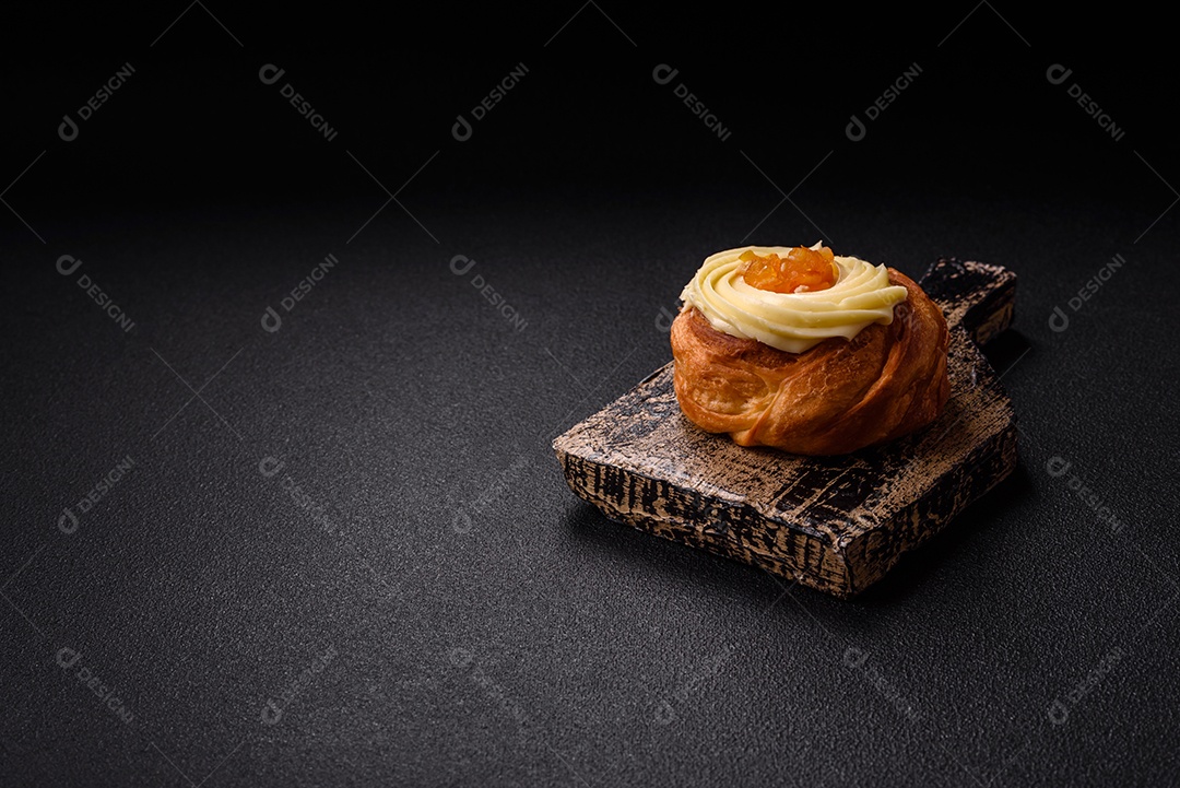 Imagem mostra um Wienerbrød, também conhecido como Danish pastry