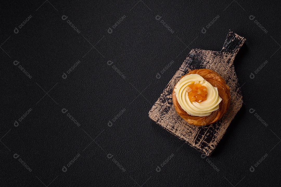 Imagem mostra um Wienerbrød, também conhecido como Danish pastry