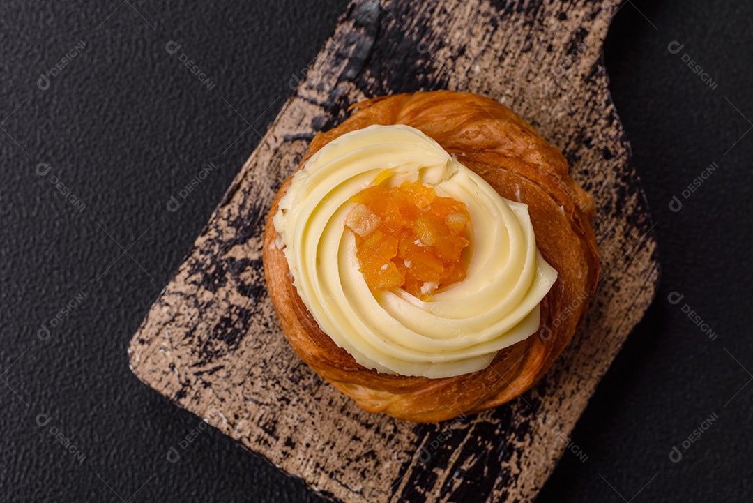 Imagem mostra um Wienerbrød, também conhecido como Danish pastry
