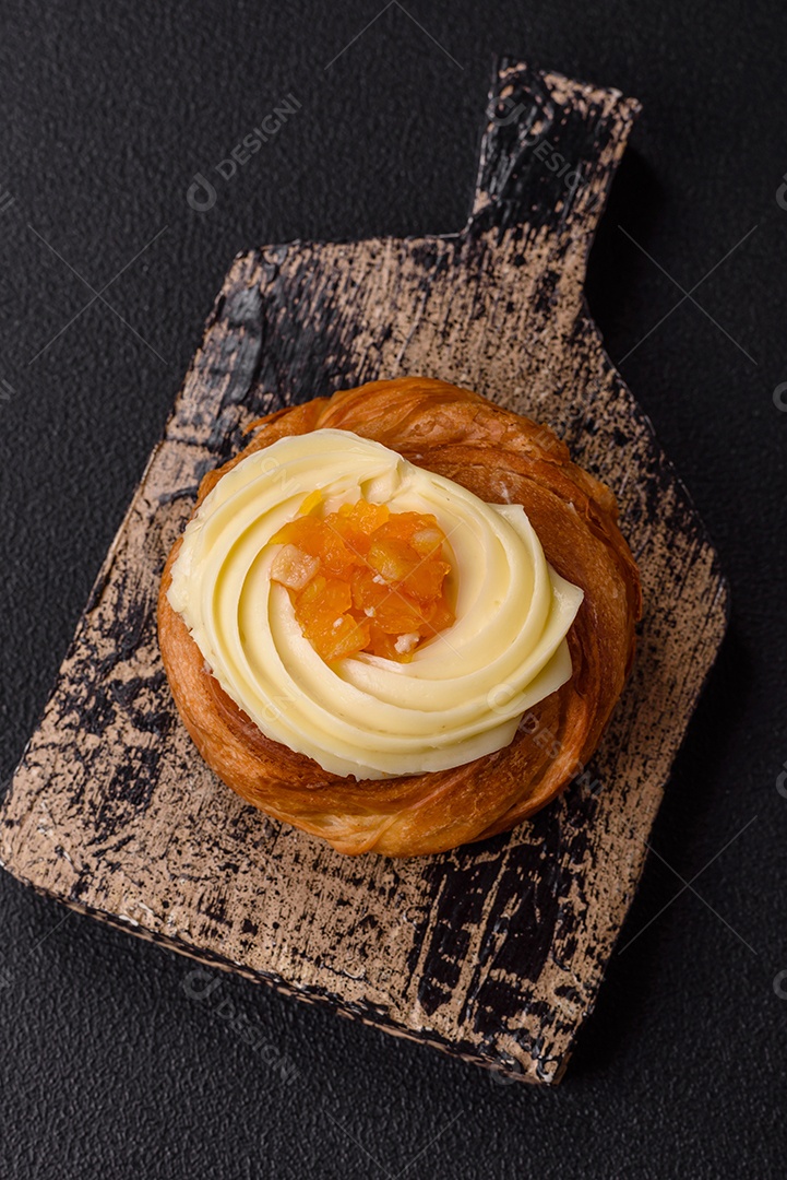 Imagem mostra um Wienerbrød, também conhecido como Danish pastry