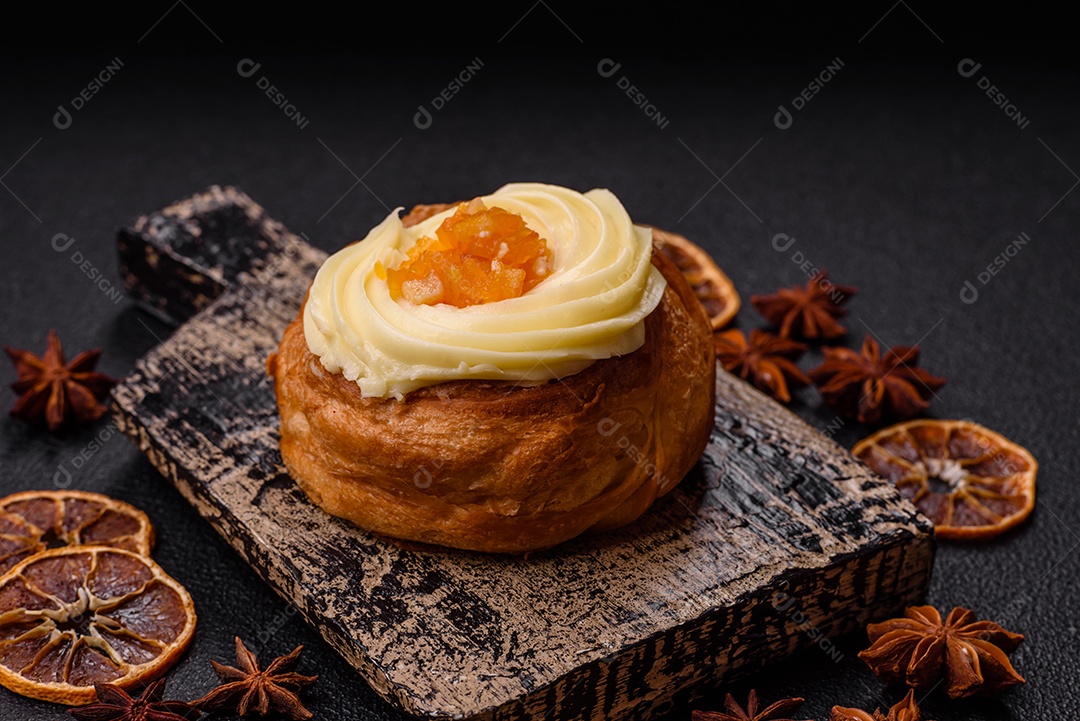 Imagem mostra um Wienerbrød, também conhecido como Danish pastry