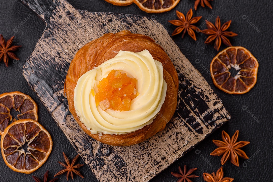 Imagem mostra um Wienerbrød, também conhecido como Danish pastry