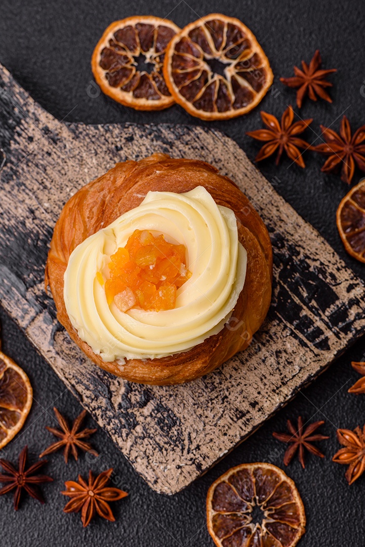 Imagem mostra um Wienerbrød, também conhecido como Danish pastry