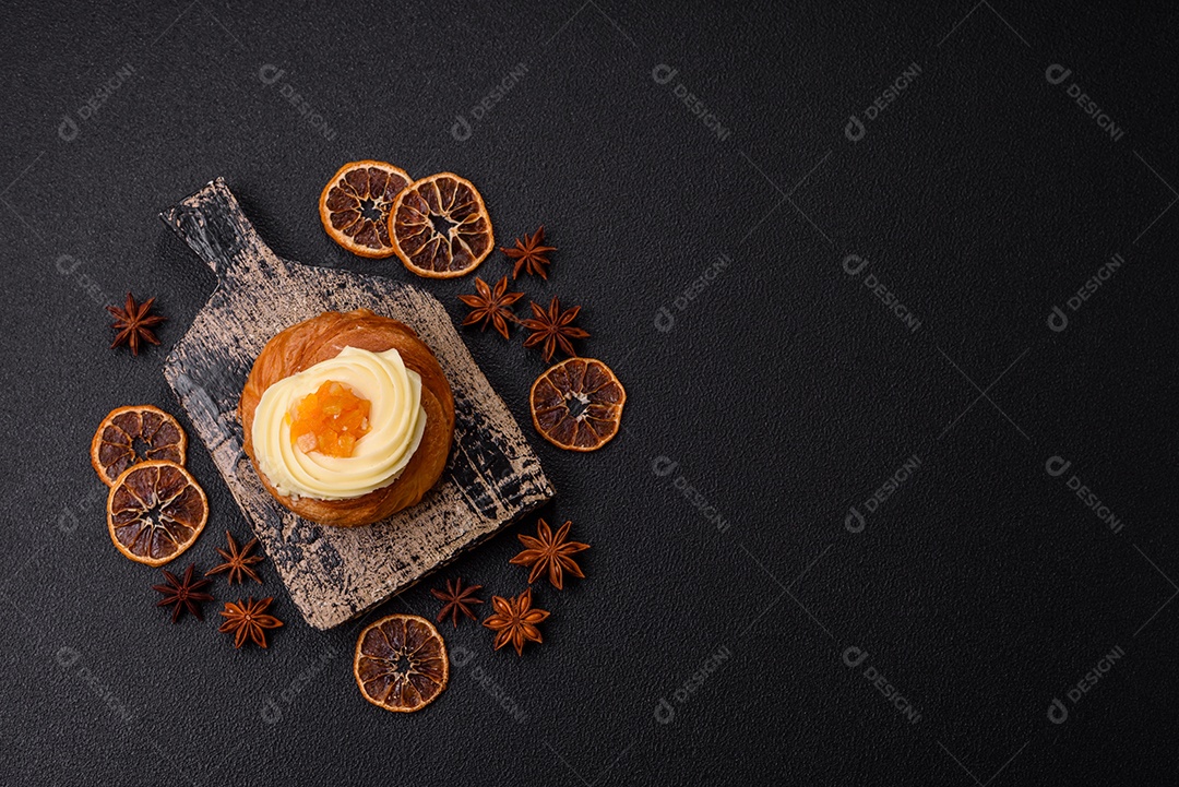 Imagem mostra um Wienerbrød, também conhecido como Danish pastry