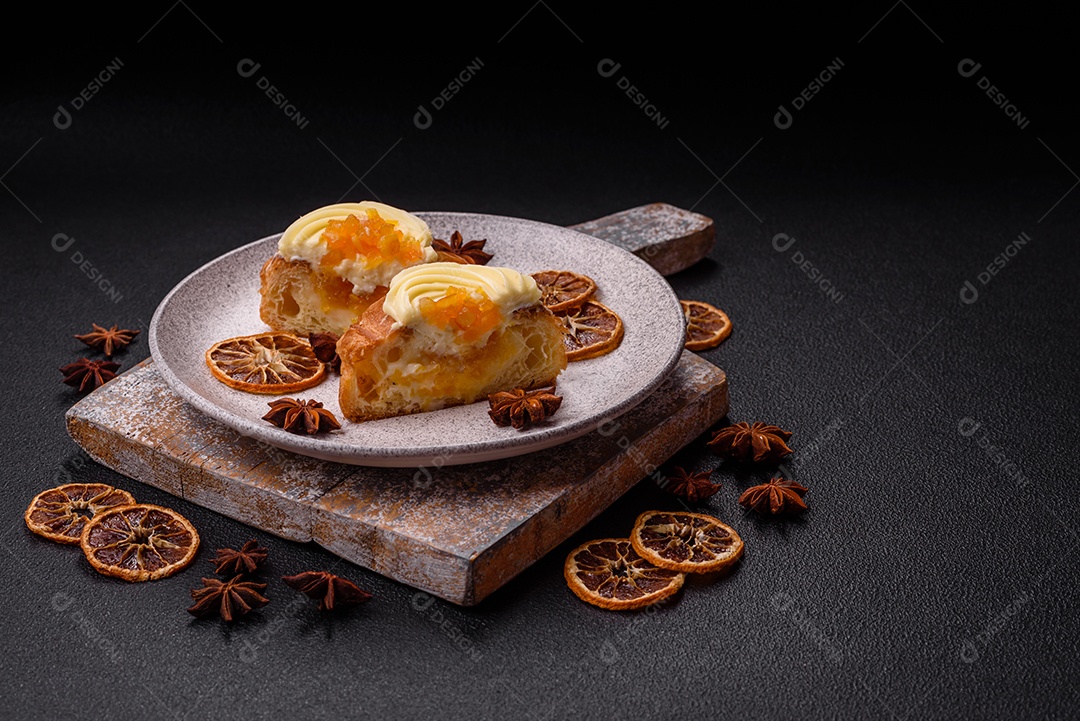 Imagem mostra um doce conhecido como Wienerbrød