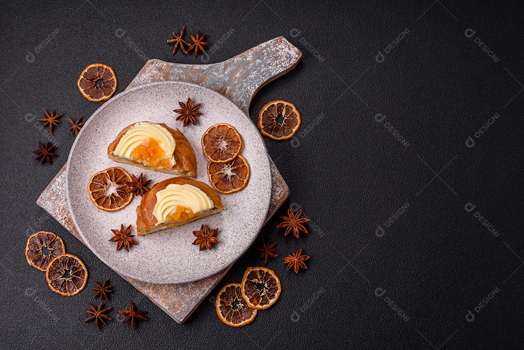 Imagem mostra um doce conhecido como Wienerbrød