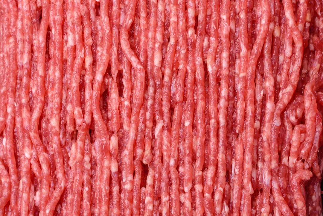 Imagem mostra carne moída crua