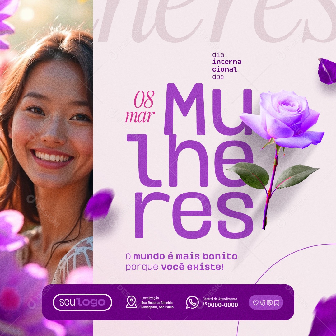 Dia Das Mulheres 08 De Março Social Media PSD Editável