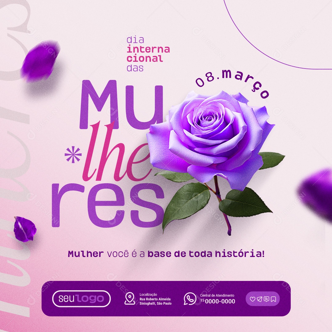 Dia Das Mulheres 08 De Março Social Media PSD Editável