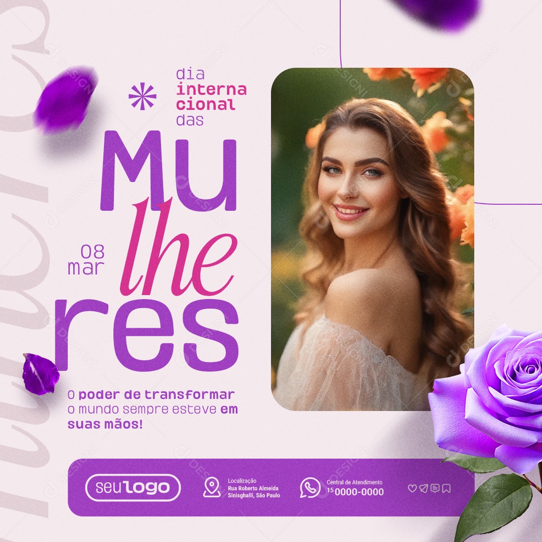 Dia Das Mulheres 08 De Março Social Media PSD Editável