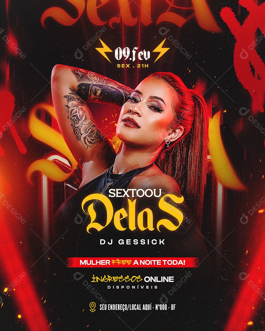 Feed Flyer Carna Funk MC Social Media PSD Editável