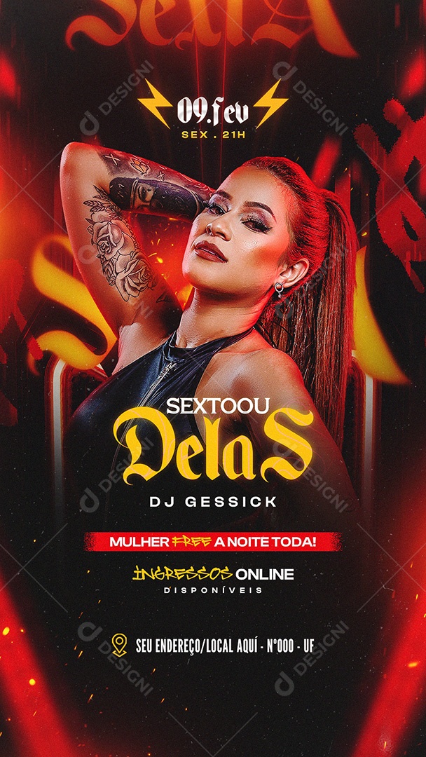 Story Flyer Carna Funk MC Social Media PSD Editável