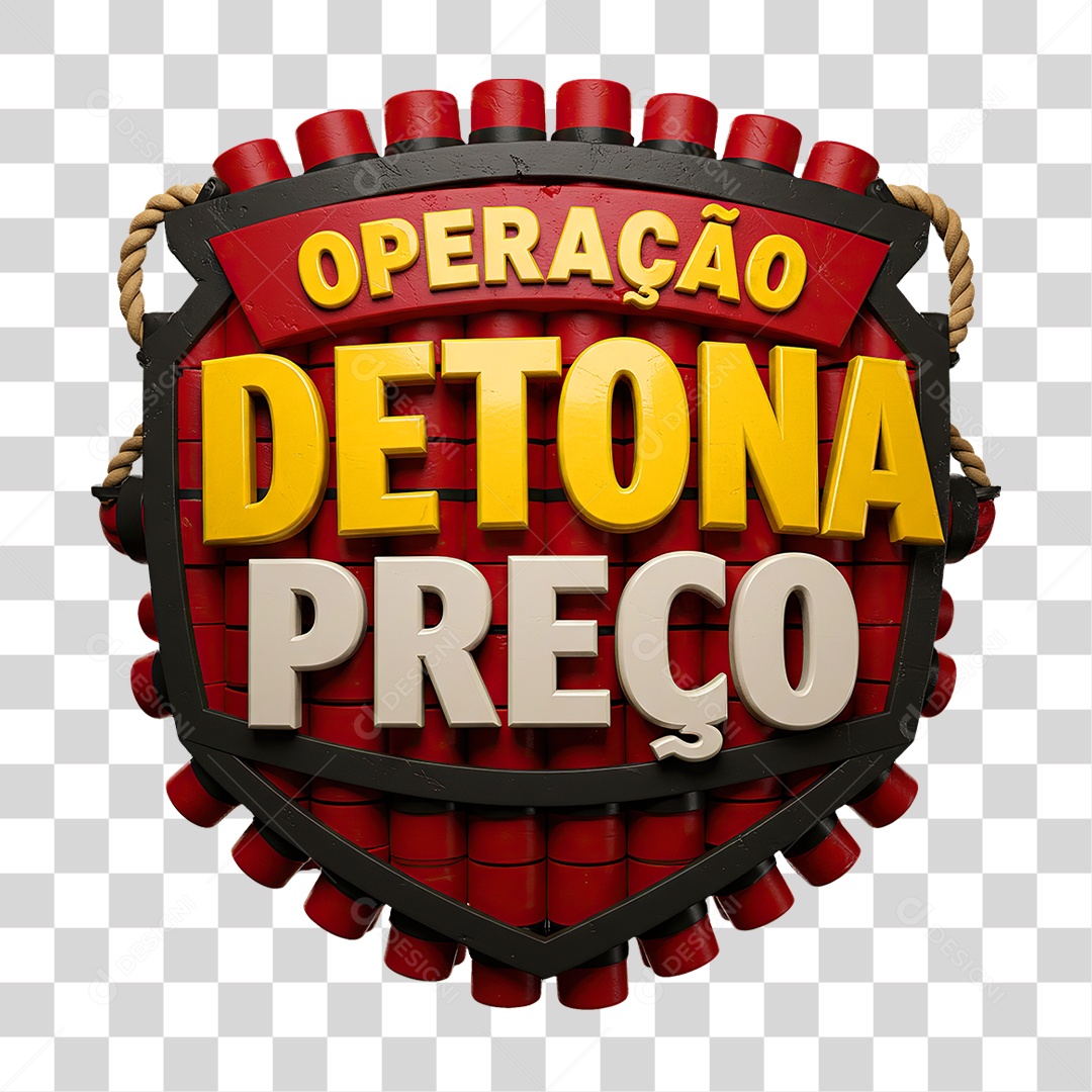 Operação Detona Preço Escudo com Dinamites PNG Transparente